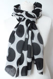 Dot black white Scarf