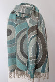 Woolen Ice blue circle Scarf