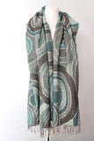 Woolen Ice blue circle Scarf