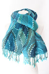 Woolen turqouise circle Scarf