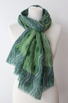 Wave white green Scarf