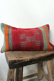 new size kilim 30cm x 50cm red cushion