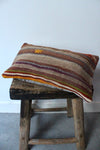 New size Kilim 30cm x 50cm brown stripe cushion