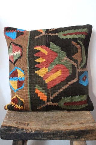 Kilim 50cm x 50cm Saffron Cushion